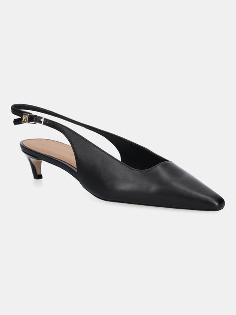 Tommy Hilfiger szpilki skórzane SQUARED TOE KITTEN SLINGBACK - zdjęcie produktu nr 2