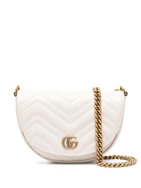 Gucci mini GG Marmont cross body bag - White - zdjęcie produktu nr 1
