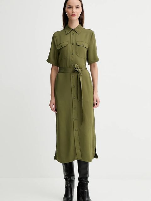 Gant sukienka kolor zielony midi prosta 4503438 - zdjęcie produktu nr 2