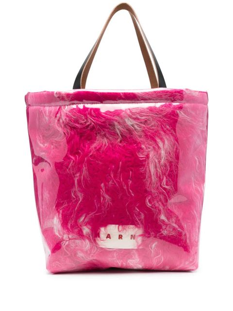 Marni faux-fur coated tote bag - Pink - zdjęcie produktu nr 1