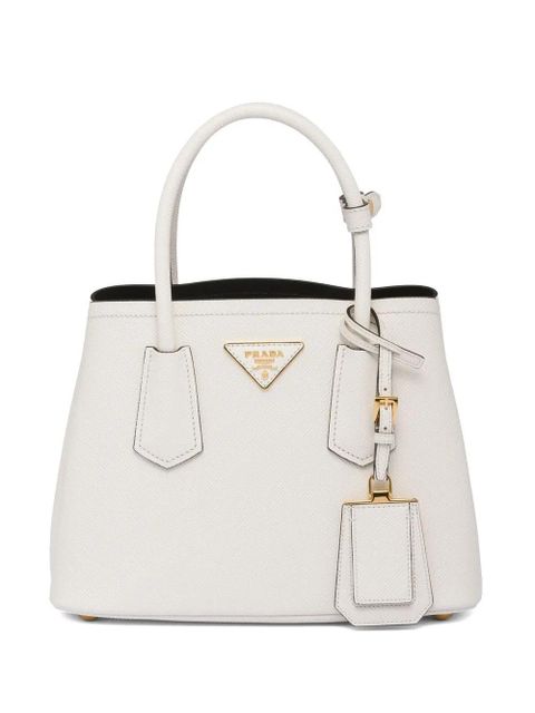 Prada Double Saffiano leather tote bag - White - zdjęcie produktu nr 1