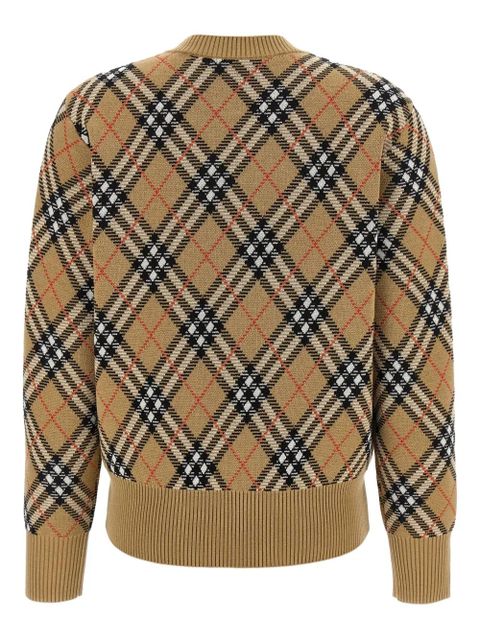 Burberry check-pattern wool sweater - Neutrals - zdjęcie produktu nr 2