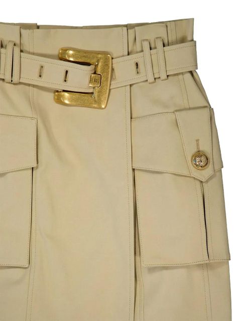 Balmain belted skirt - Neutrals