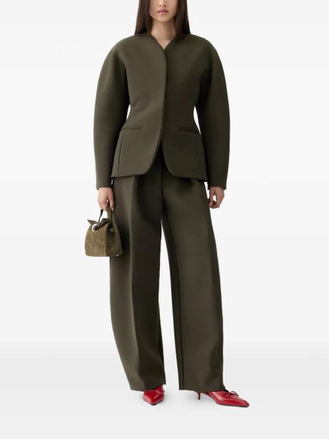 Jacquemus Ovalo V-neck pocket jacket - Green - zdjęcie produktu nr 2