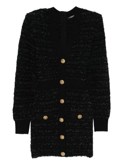 Balmain pockets button knit tweed dress - Black - zdjęcie produktu nr 1