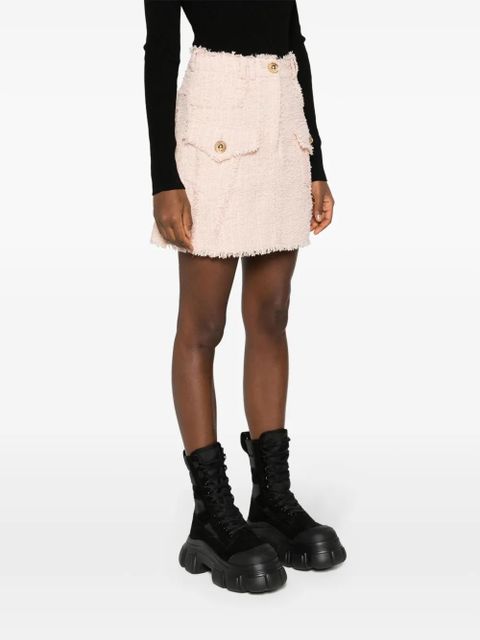 Balmain frayed tweed miniskirt - Neutrals - zdjęcie produktu nr 2