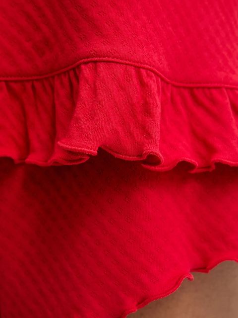 Answear Lab piżama bawełniana kolor czerwony bawełniana