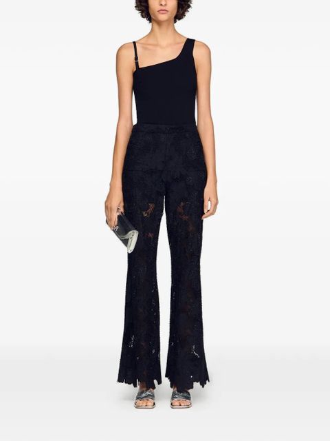 SANDRO asymmetric knit jumper - Black