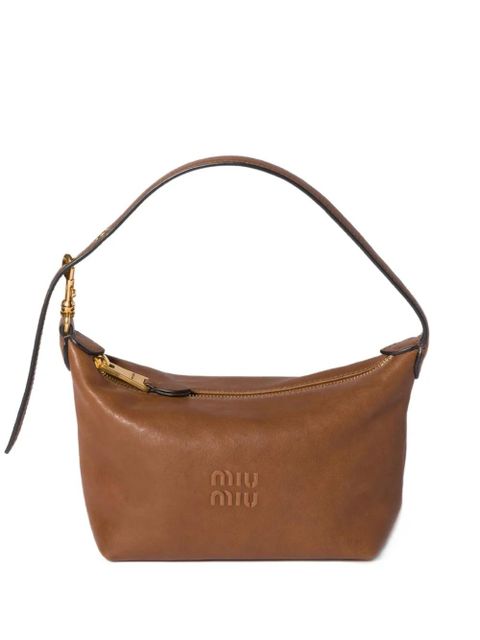 Miu Miu logo-embossed shoulder bag - Brown - zdjęcie produktu nr 1