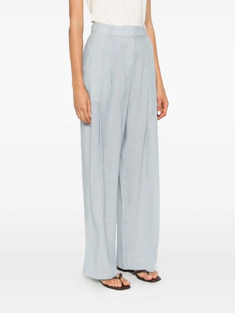 Eleh pleated wide-leg trousers - Blue