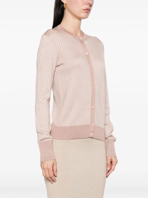 FENDI FF-jacquard cardigan - Pink