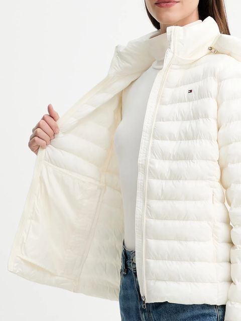 Tommy Hilfiger kurtka kolor beżowy przejściowa WW0WW47351