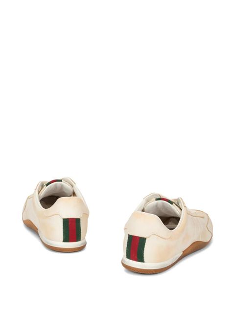 Gucci Shift lace-up leather sneakers - Neutrals