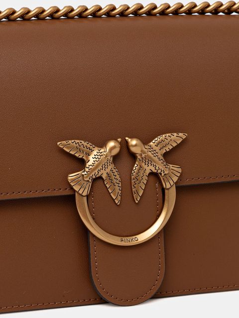 Pinko torebka skórzana kolor brązowy 100941 A0F1