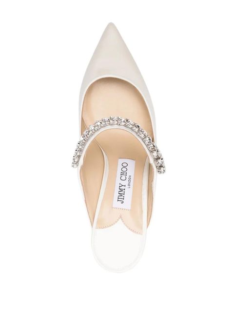 Jimmy Choo Bing 65mm leather mules - White