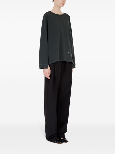 Maison Margiela logo-print cotton sweatshirt - Grey