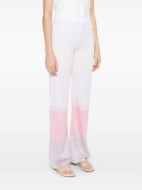 Missoni chevron-knit trousers - White