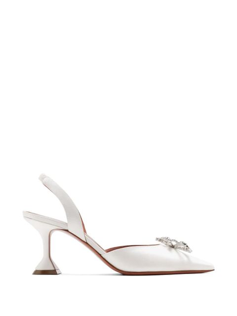 Amina Muaddi Rosie slingback pumps - White - zdjęcie produktu nr 1