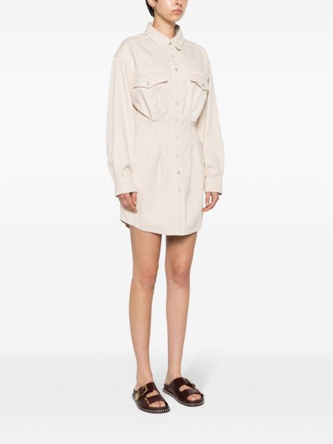 ISABEL MARANT Liliko shirt minidress - Neutrals