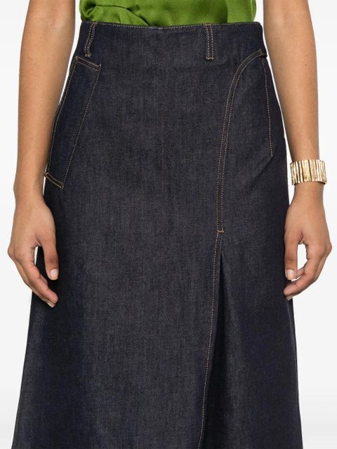 Victoria Beckham denim midi skirt - Blue