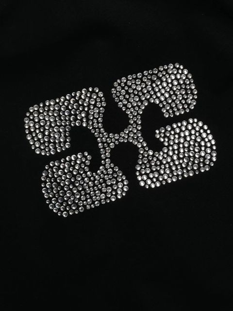 GANNI Diamanté embellished swimsuit - Black