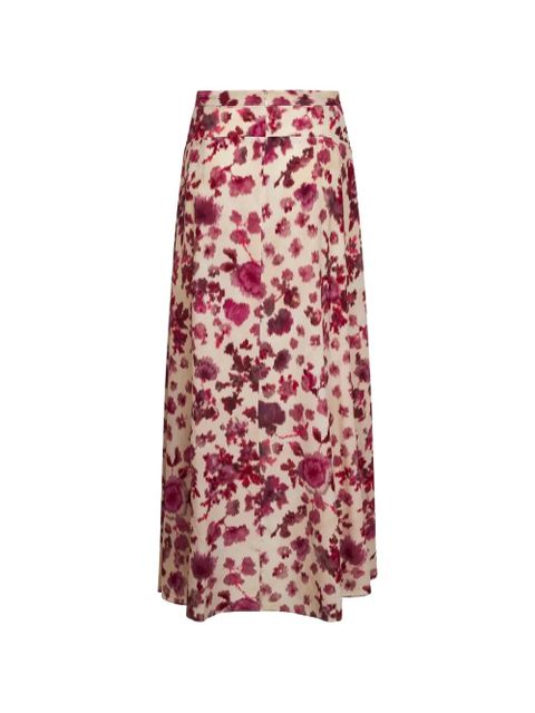 ISABEL MARANT rose-print asymmetric skirt - Neutrals - zdjęcie produktu nr 2
