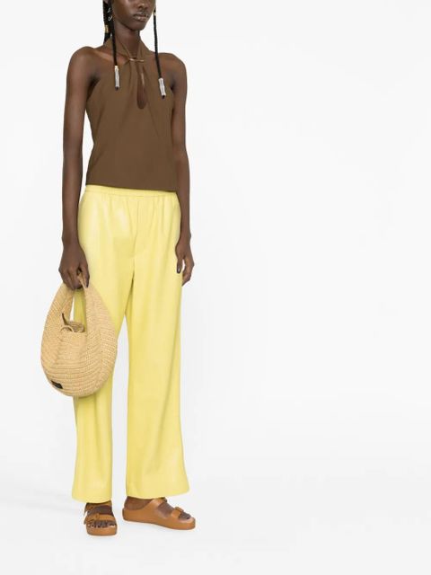 Nanushka Lorca faux-leather trousers - Yellow