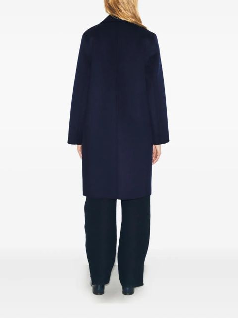 Tory Burch monogram jacquard wool coat - Blue
