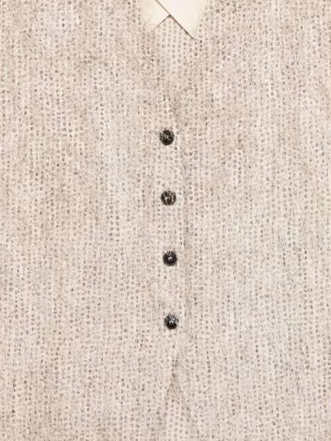 Alysi button V-neck tank top - Neutrals
