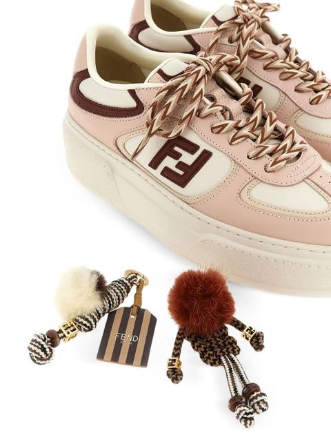 FENDI platform logo trainers - Neutrals