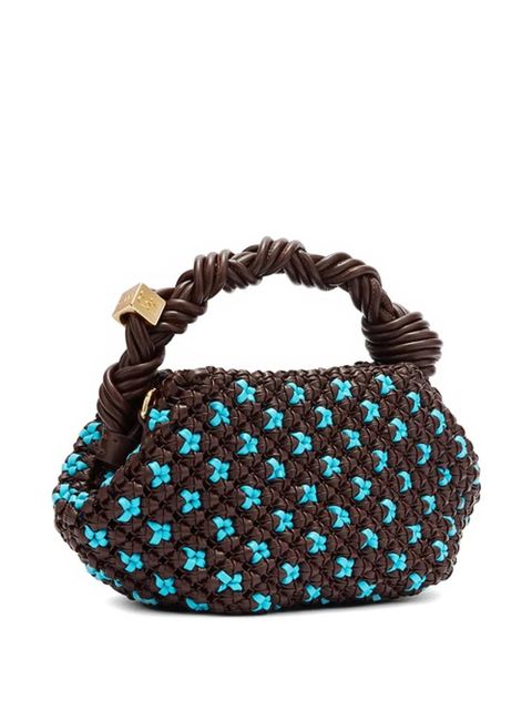 GANNI Bou braided shoulder bag - Brown