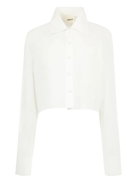 KHAITE crop cotton shirt - White - zdjęcie produktu nr 1