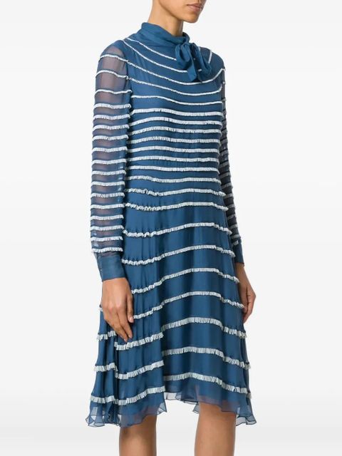 Valentino Garavani ruffled midi dress - Blue