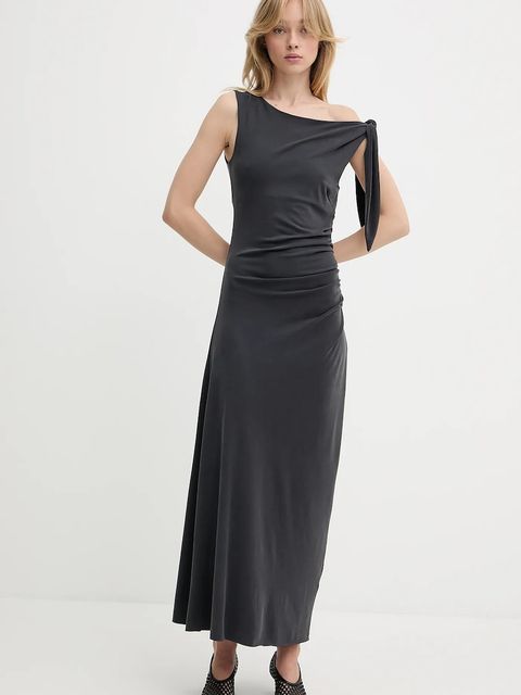 Samsoe Samsoe sukienka SASUS kolor czarny maxi dopasowana F25200039 - zdjęcie produktu nr 2