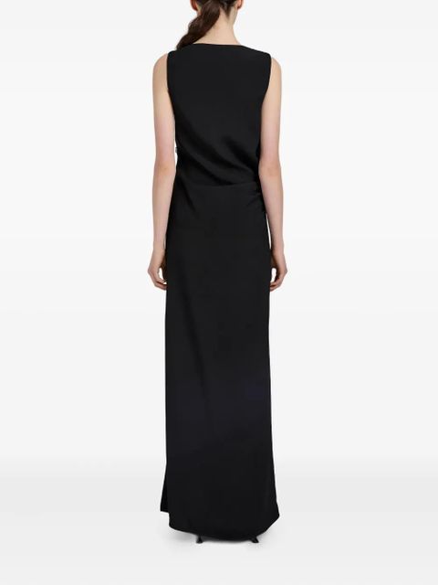 Proenza Schouler flower-embellished draped dress - Black
