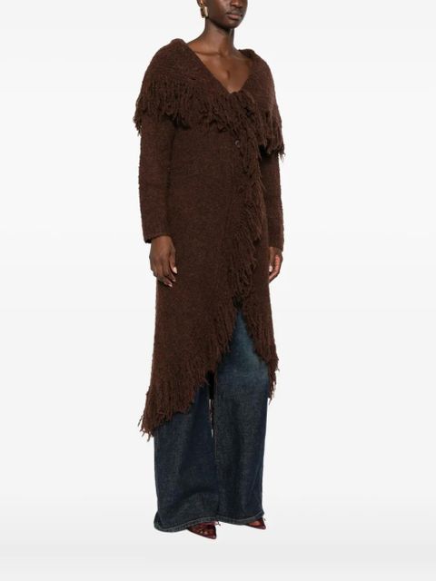 Cult Gaia Victoria Duster fringed coat - Brown