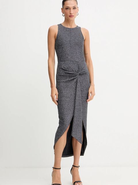 Patrizia Pepe sukienka kolor srebrny midi prosta 2A2990 J340 - zdjęcie produktu nr 1