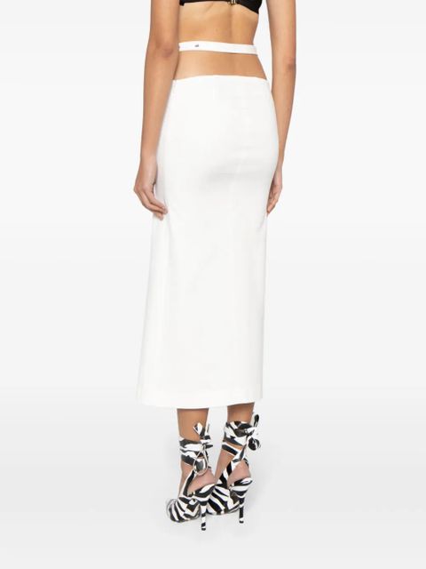 The Attico cut-out midi skirt - White