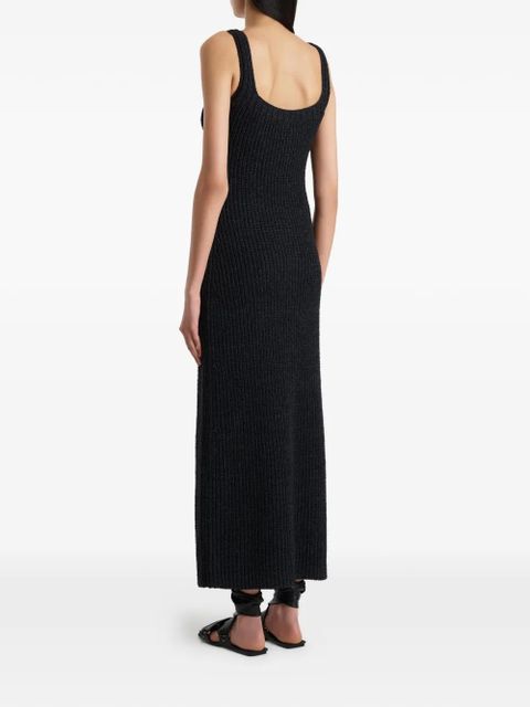 KHAITE midi sleeveless dress - Black