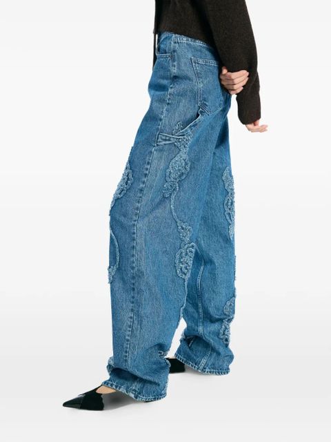 ROTATE BIRGER CHRISTENSEN floral denim boyfriend jeans - Blue