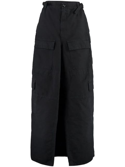 Balenciaga cargo-pockets slit skirt - Black - zdjęcie produktu nr 1