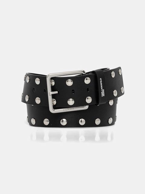 Karl Lagerfeld Jeans pasek skórzany damski kolor czarny A4W33099 - zdjęcie produktu nr 1