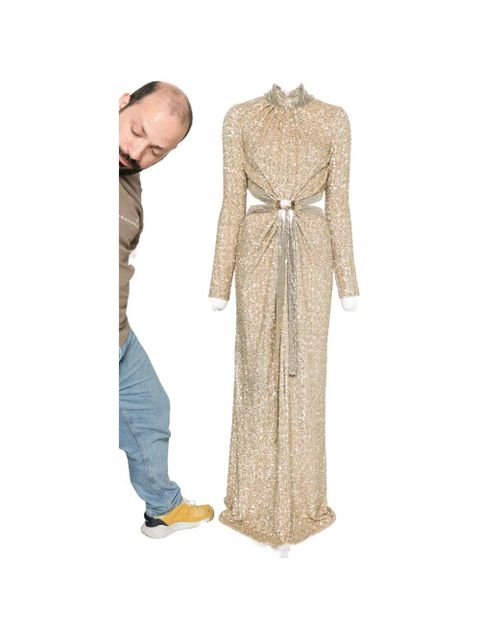 Rabanne sequin-embellished maxi dress - Gold - zdjęcie produktu nr 1