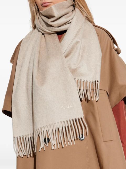 Max Mara Baci fringed scarf - Neutrals
