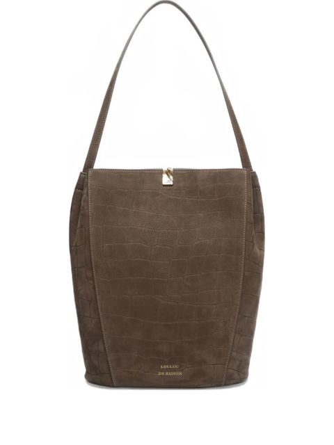 LouLou de Saison Audrey embossed shoulder bag - Brown - zdjęcie produktu nr 1