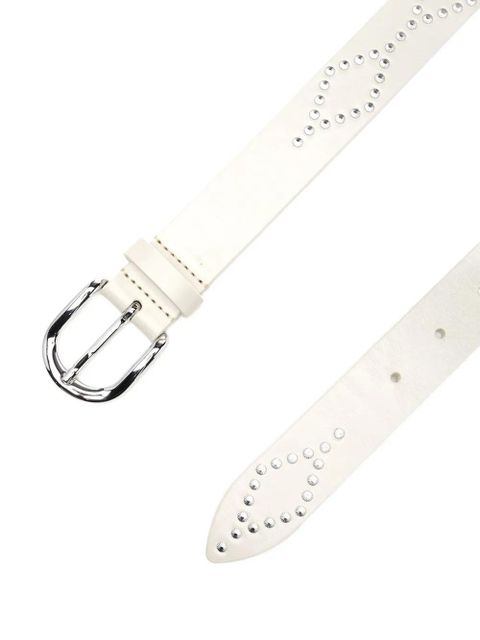 ISABEL MARANT Liliana studded leather belt - Neutrals - zdjęcie produktu nr 2