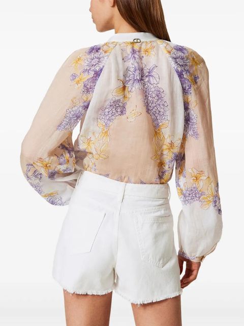 TWINSET floral-print blouse - Neutrals