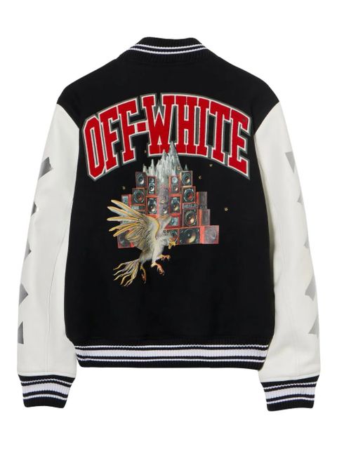 Off-White Wo Soundsystem varsity jacket - Black - zdjęcie produktu nr 2