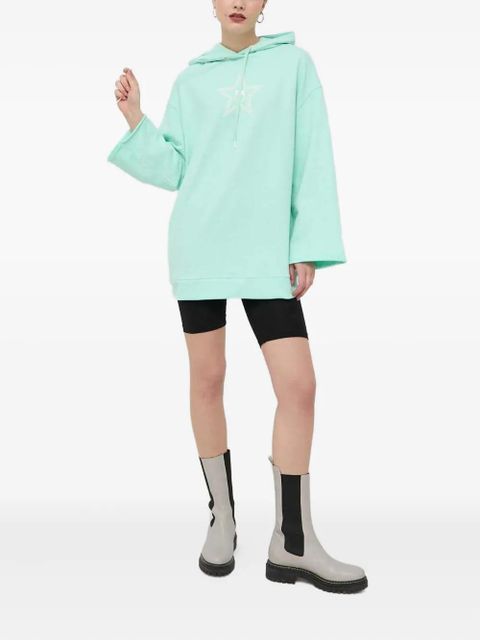 PINKO star-print hooded mini dress - Green - zdjęcie produktu nr 2