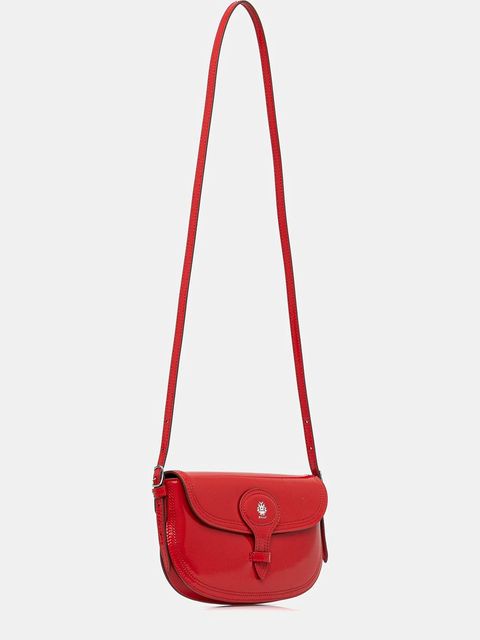 Bally torebka skórzana kolor czerwony WAS045